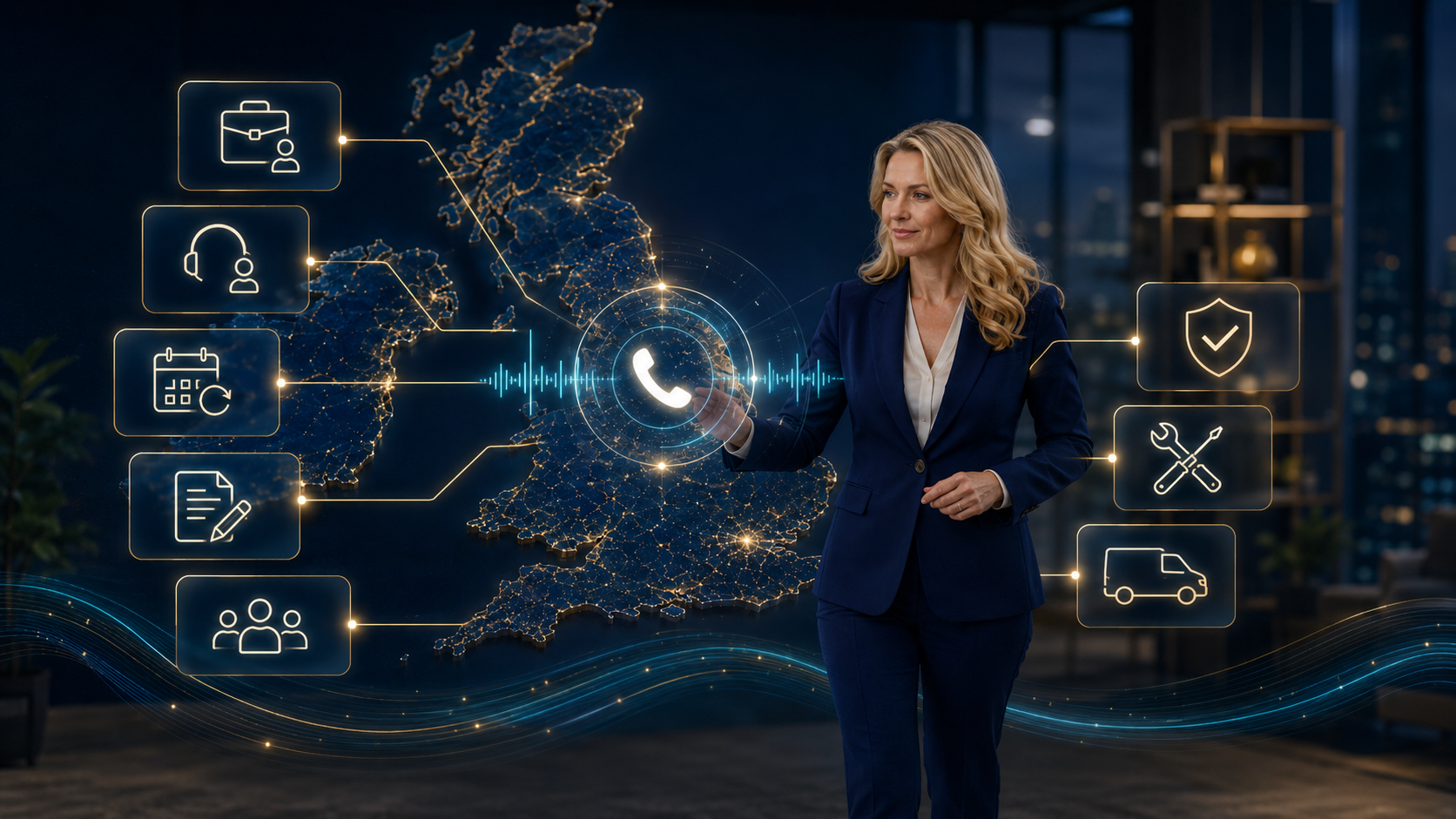UK business network illustrating the Go Virtual AI reseller opportunity